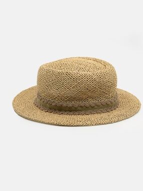 MAGILL Vintage Style Straw Hat Decorative Band Size S/M